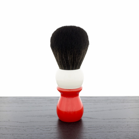 WCS Two-Tone Tall Synthetic Shaving Brush, Red & White